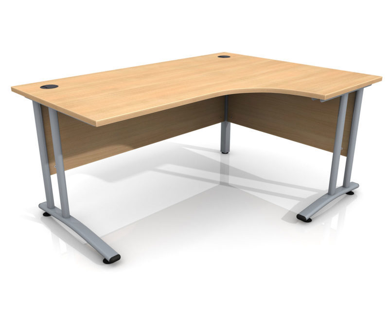 1600m Right Hand Curved Desk for Site Office