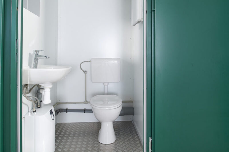 1+1 Double Mains Toilet 8ft x 5ft (RAL 6005) - Image 2