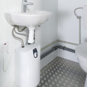 1+1 Double Mains Toilet 8ft x 5ft (RAL 6005) - Image 3
