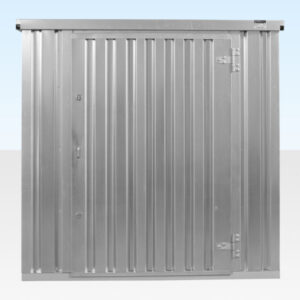 4m x 2.1m Flat Pack Container Store – Galvanised - Image 3