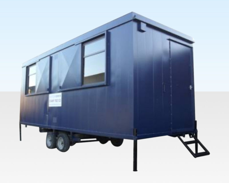 20ft x 7ft6in Steel Mobile Anti-Vandal Office