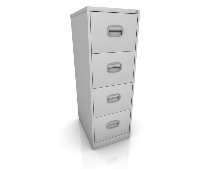 4 Drawer Metal Filing Cabinet for Site Office