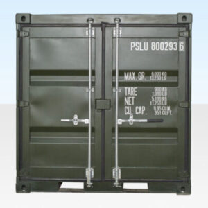 BUY 8FT ONE TRIP SHIPPING CONTAINER GREEN RAL 6007 - Image 3