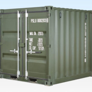 BUY 8FT ONE TRIP SHIPPING CONTAINER GREEN RAL 6007